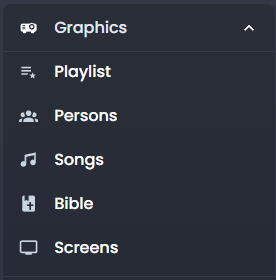Graphics sidebar section
